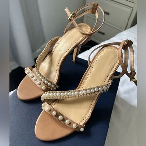 Adrienne Vittadini Brown ankle strap heels